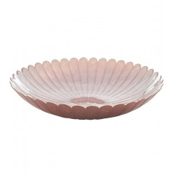 Centro de Mesa 40x8,5cm Decorativo Vidro Soso-calcico Ibis Rose